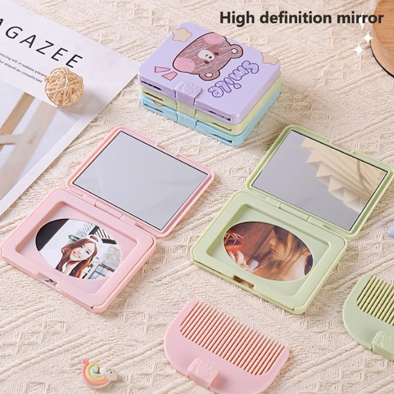 Mirror Set Mirror Comb Integrated Plastic Wear-resisting Durable Fall Prevention Originality Makeup Mirror