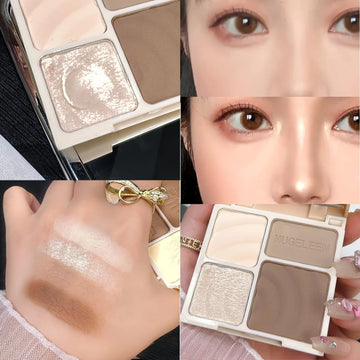 Facial Highlighter Makeup Palette Face Matte Shadow Lasting Glow Brighten Contour Shimmer Powder Cosmetics