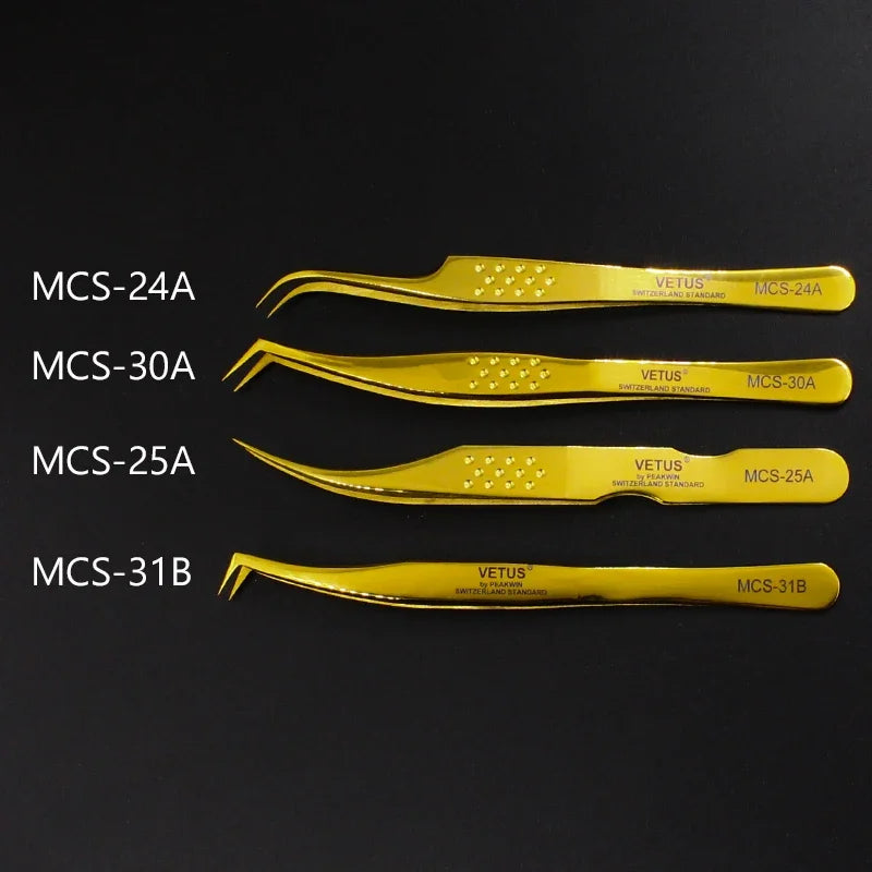 VETUS Tweezers Original New Style Camellia False Eyelashes Grafting Flowering Boutique Tweezers High Precision Hyper Fine Tip