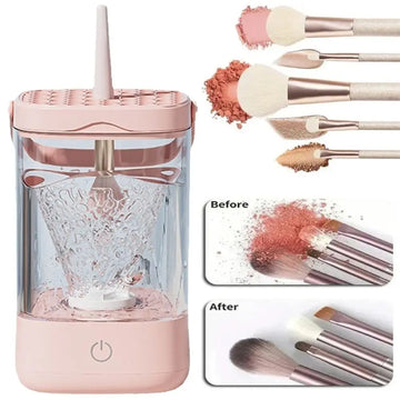 Automatic Electric Makeup Brush Cleaner 3 in 1 5V Beauty Brushes Dryer Multipurpose Visible Cosmetic Brush Cleaning Device Lazy