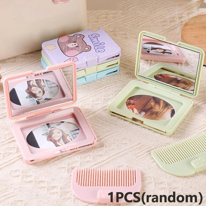 Mirror Set Mirror Comb Integrated Plastic Wear-resisting Durable Fall Prevention Originality Makeup Mirror