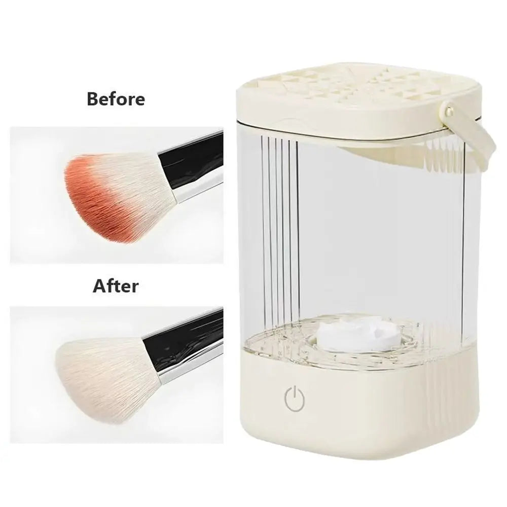 Automatic Electric Makeup Brush Cleaner 3 in 1 5V Beauty Brushes Dryer Multipurpose Visible Cosmetic Brush Cleaning Device Lazy