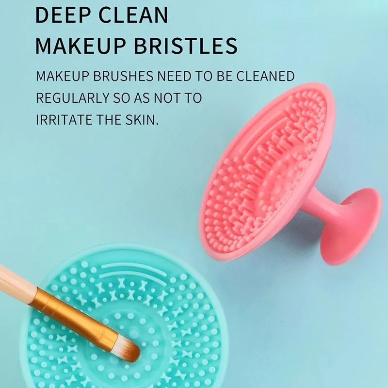 Silicone Brush Cleaner Cosmetic Make Up Washing Brush Gel Cleaning Mat Foundation Makeup Brush Cleaner Pad Scrubbe cup