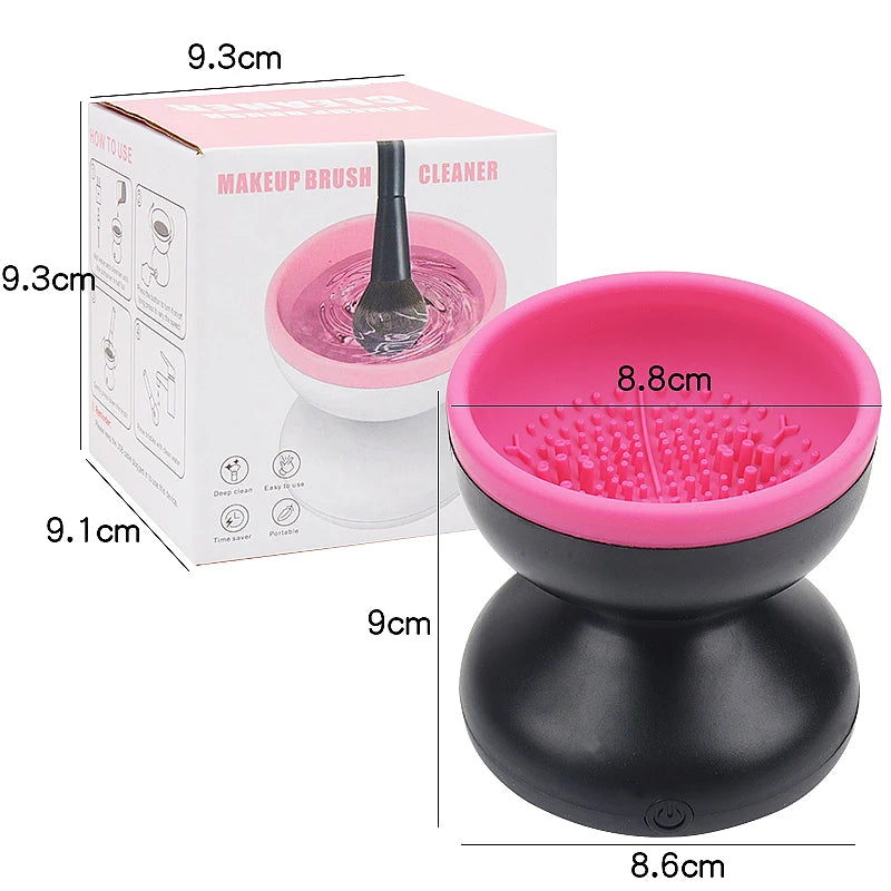 Portable Usb Makeup Brush Cleaner Machine Silicone Electric Cosmetic Brush Clean dryer Tool Automatic Washing Spinner Gadget