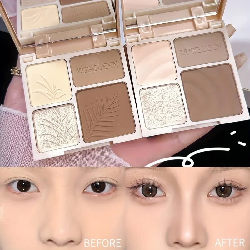 Facial Highlighter Makeup Palette Face Matte Shadow Lasting Glow Brighten Contour Shimmer Powder Cosmetics