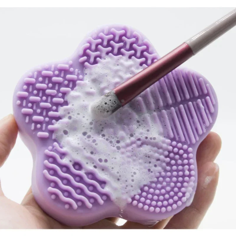 Seashell Washing Brush Box Cleaning Mat Cosmetic Brushes Cleaner Make Up Brushes Cleaner Pad Universal Scrubber Pads Accessories