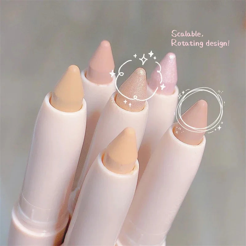 15color Glitter Highlighter Pen Waterproof Pearlescent Matte White Sliver Diamond Brighten Lying Silkworm Eyeshadow Stick Makeup